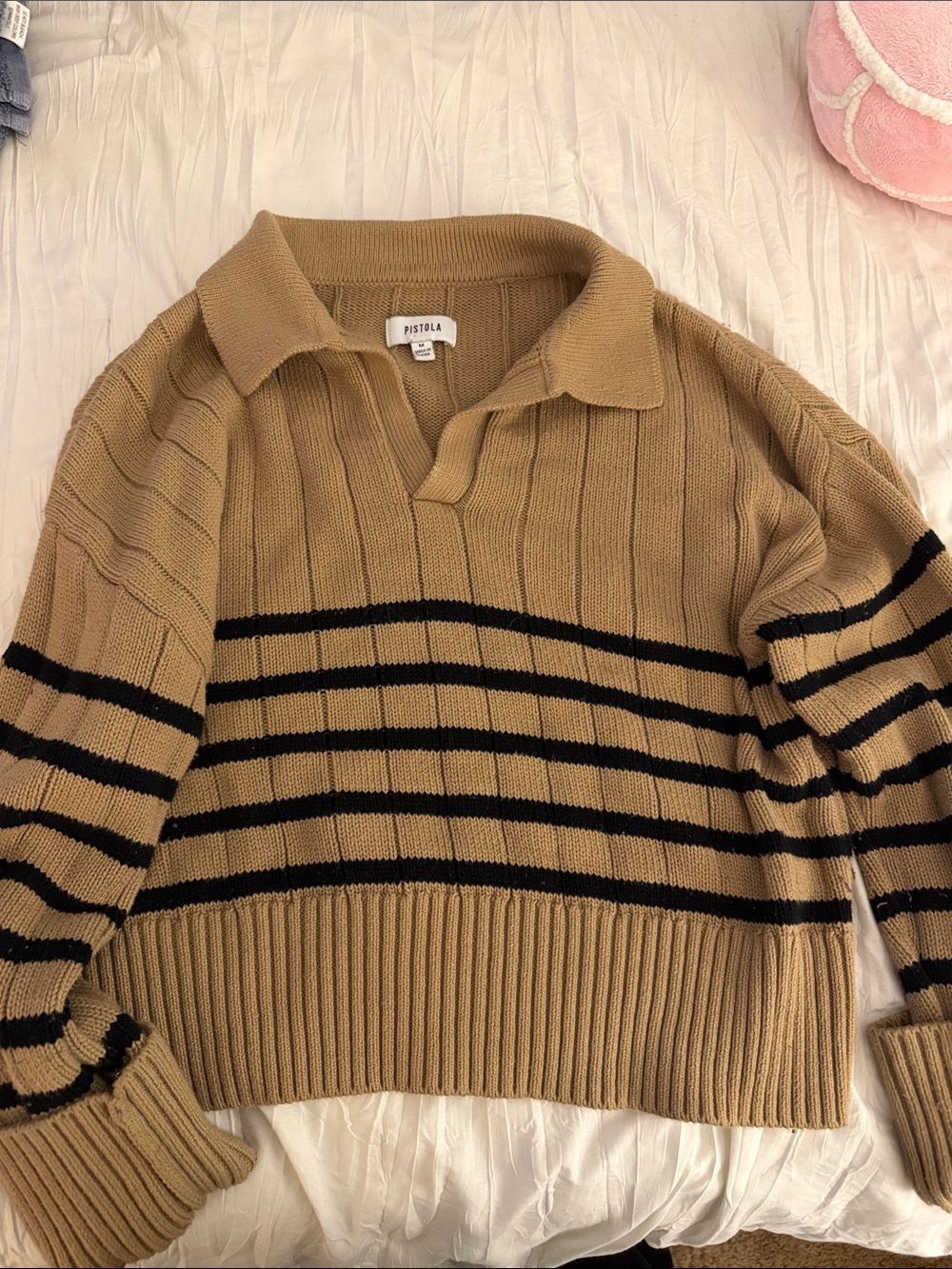 Pistola Striped Sweater in Brown & Black Size Medium Like New